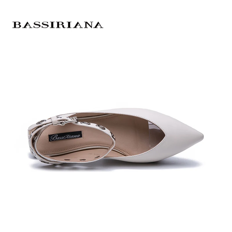 BASSIRIANA 2020 новые женские сандалии кожаные заостренные плоские туфли балетные