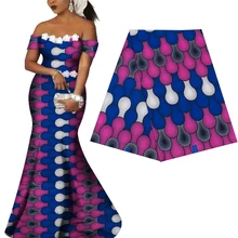 Royal Ankara Africa prints batik fabric guaranteed real dutch wax tissu cotton sewing material for woman party dress 6yards