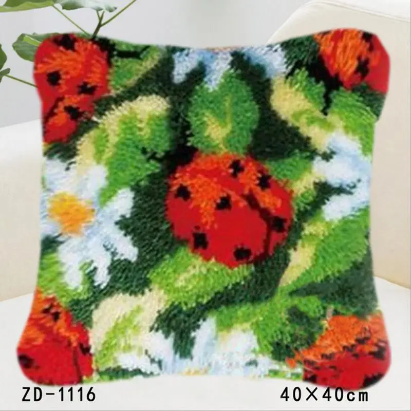 ^Cheap Latch Hook Ladybird Pillowcase Flowers Embroidery DIY Needlework Unfinished Crocheting Cushion Kits Canvas Crafts Hold Pillow ^Cheap Latch Hook Ladybird Pillowcase Flowers Embroidery DIY Needlework Unfinished Crocheting Cushion Kits Canvas Crafts Hold Pillow