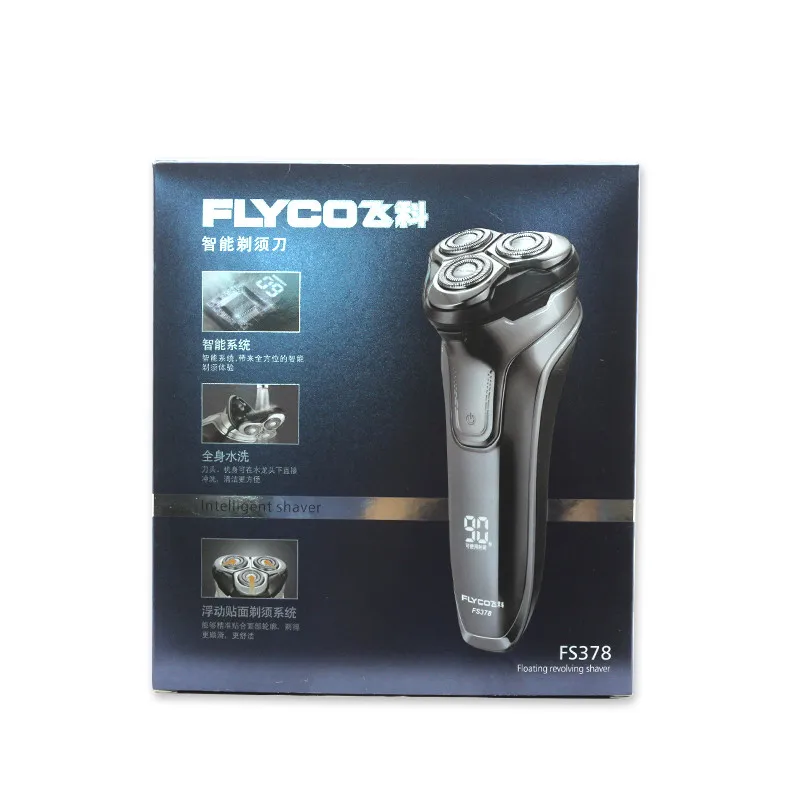 Flyco FS378 электробритва 3D поплавковое лезвие Портативный 1 час зарядки поддержка водонепроницаемый всплывающий триммер для мужчин