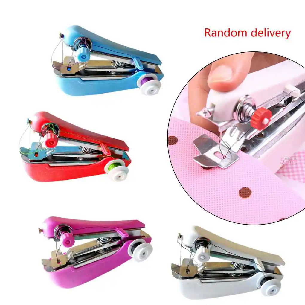 1pc Mini Sewing Machines Manual Sewing Machines Hand Held Clothes Sewing Machine Sew Tools for Cloth Fabric Needlework