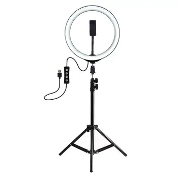 

Ring Light 12/26CM With Tripod Stand Cell Phone Holder USB 3 Modes LED Lighting with Tripod Remote Control for Photo Video