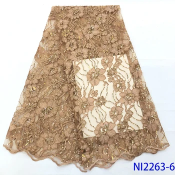 

French Lace Fabric 2019 African Wedding Lace Fabirc Embroidery 3d African French Lace Fabric For Nigerian Lace NI2263