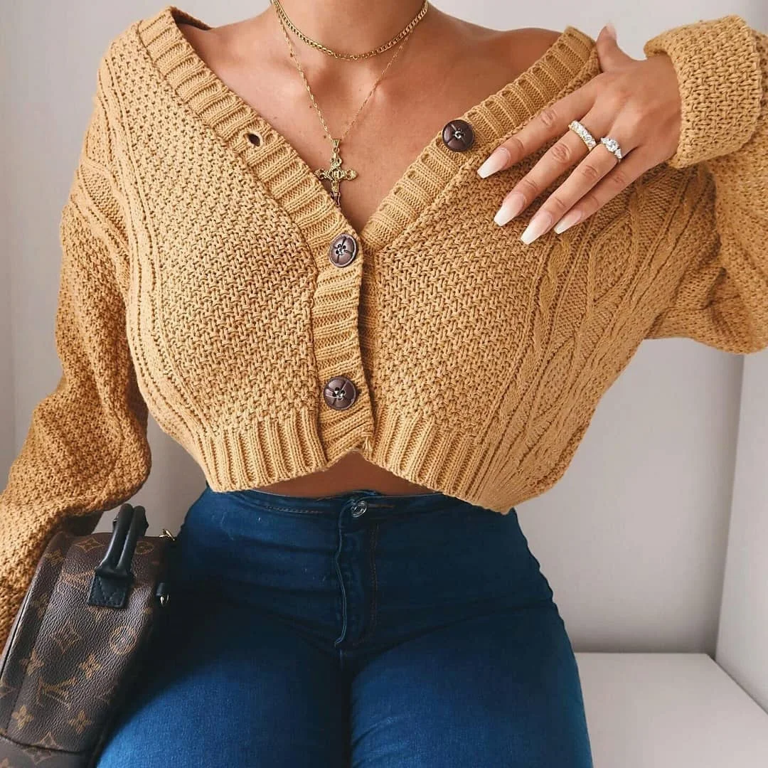 sweater cropped cardigan