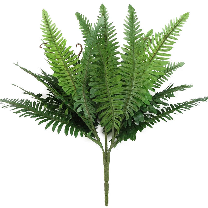 Simulation fern grass green plant artificial fern persian leaves flower wall hanging plants home wedding shop decoration