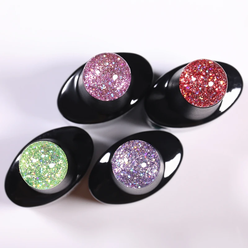 

Transparent Gel Nail Polish Color Display Label Stickers 14mm Round Transparent UV Gel Nail Varnish DIY Design Nails Accessories