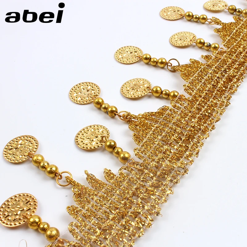 2yards 70mm Braided Beads Lace Fringe Sequins Paillette Tassel Ribbon Stage Performance Suits Wedding Dress Sewing Fabric DIY lace ribbon lace fabric lace sewing accessories lace sewing supplies lace accessories lace garment accessories lace decoration clothing craft accessories