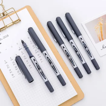 

12pcs/box Direct Liquid Ink Rollerball Pens 0.5mm Bullet Tip Black Ink Office Signature Pen Writing Stationery School Supplies