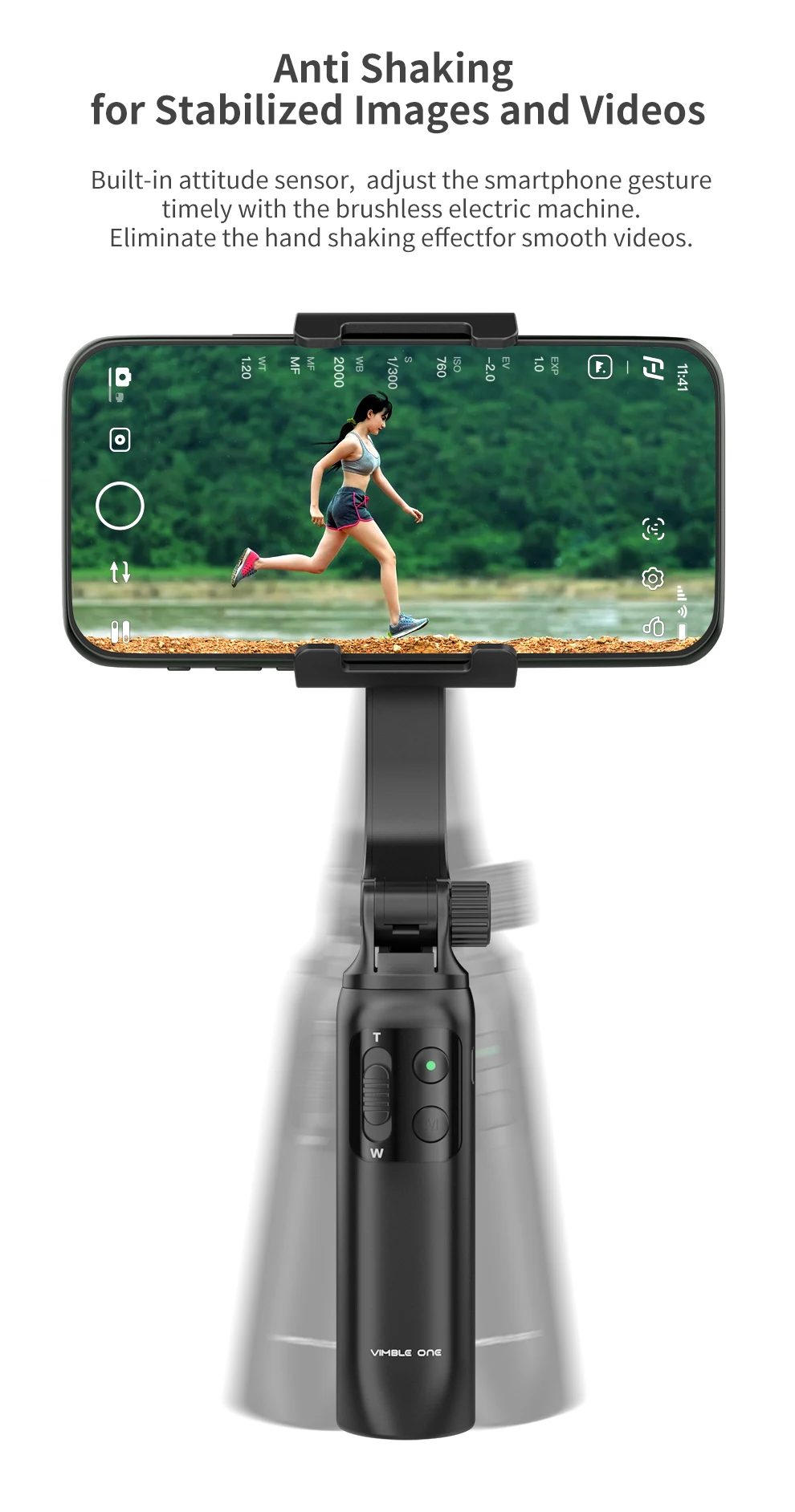 Feiyutech vimble um feiyu handheld selfie vara