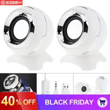 EZEEY Q8 мини компьютер сабвуфер динамик стерео 3,5 мм аудио ноутбук громкий динамик с регулятором громкости для ноутбука телефона MP3 MP4