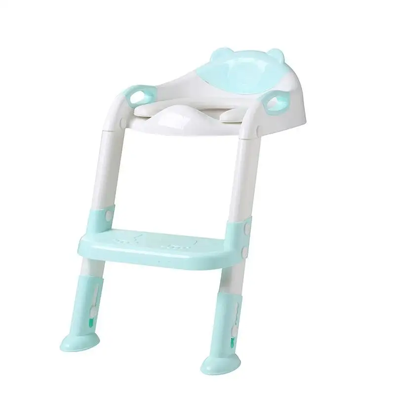 Удобный детский горшок для туалета, тренировочное сиденье, стул, регулируемая лестница, унитаз, тренировочный стул, сиденье для унитаза, Детский горшок для ванной комнаты - Цвет: Синий