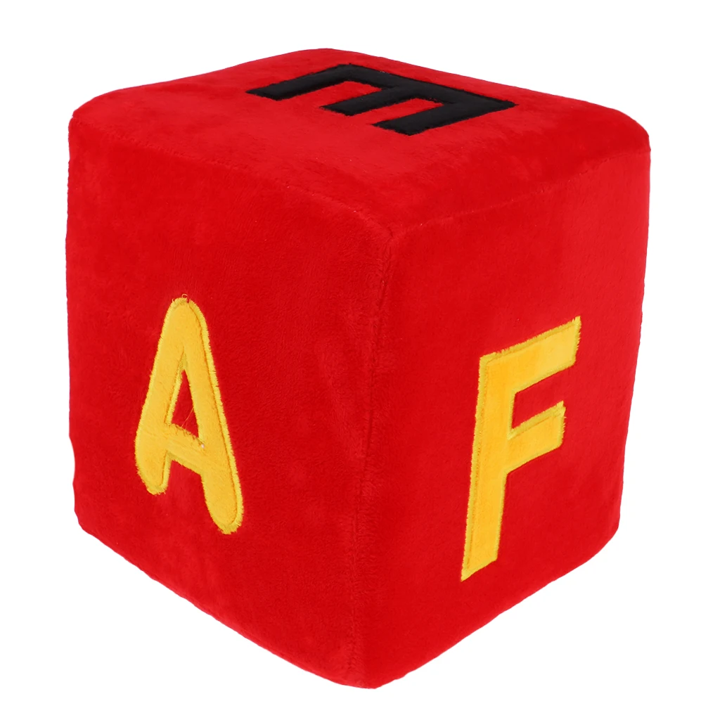 Creative Foam plush pillow Large Stuffed Dice Toy 20cm Length for Playing Teaching Materials D