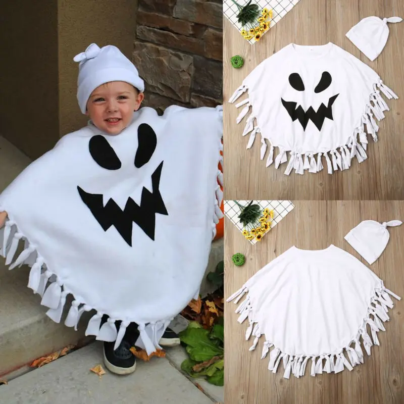 CANIS Autumn Infant Baby Boys Tassel Halloween Costumes Cloak Hat Cape Fancy Dress Cosplay Coats