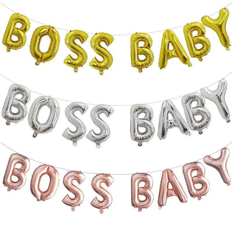 16 дюймовые воздушные шары с надписью BOSS детские розовые золотые/золотые