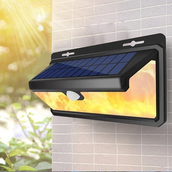 

158LEDs Solar Wall Light Outdoor solar garden light Flame-Lamp Motion Sensor solar lamp