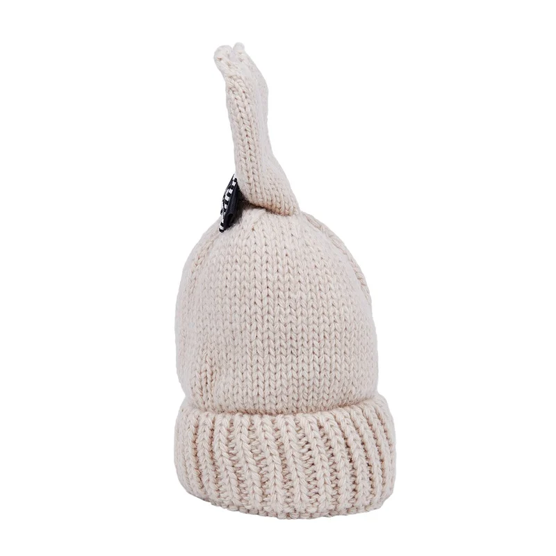 Милые зимние детские шапки с заячьими ушками, вязаные шапки Skullies Beanies