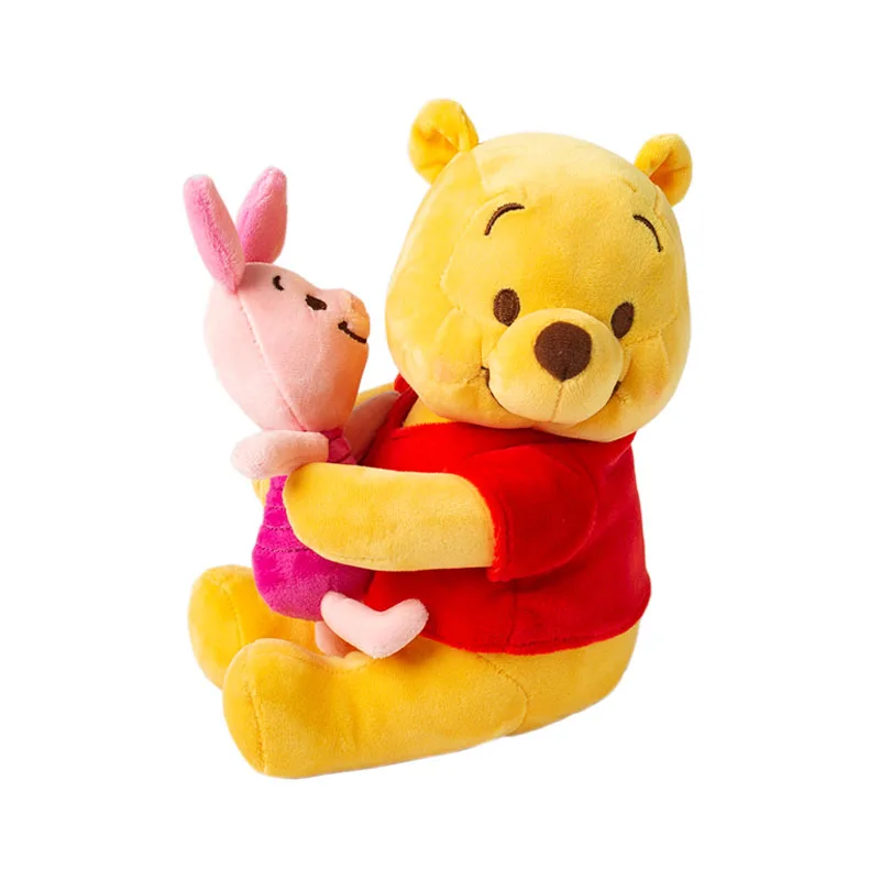 Дисней Винни-Пух с плащом и поросенком 20 см мягкие Peluche мягкие удобные куклы игрушки в подарок на день рождения для детей - Цвет: Красный
