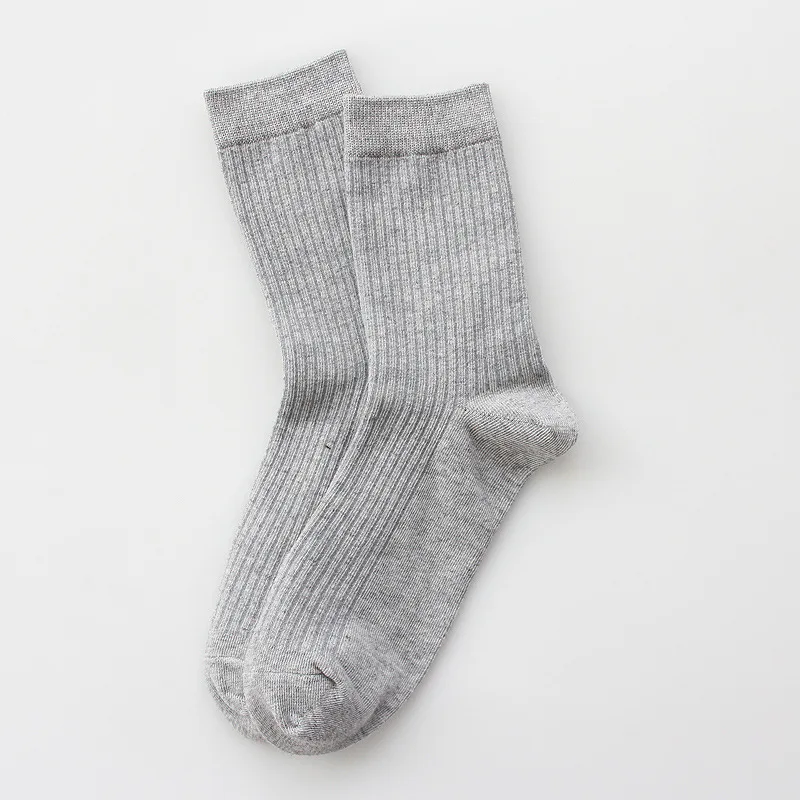 Light Gray Jeseca осень зима толстые теплые мужские носки Новая мода хлопок мягкий бизнес мужской Crew Носок для мужчин s рождественские носки подарки - Цвет: Light Gray