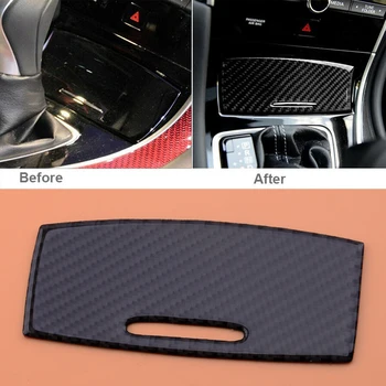 

Black Carbon Fiber Texture Interior Console Cigarette Lighter Ashtray Panel Cover Trim Fit For Infiniti Q50 Q60 2014-2018 2019