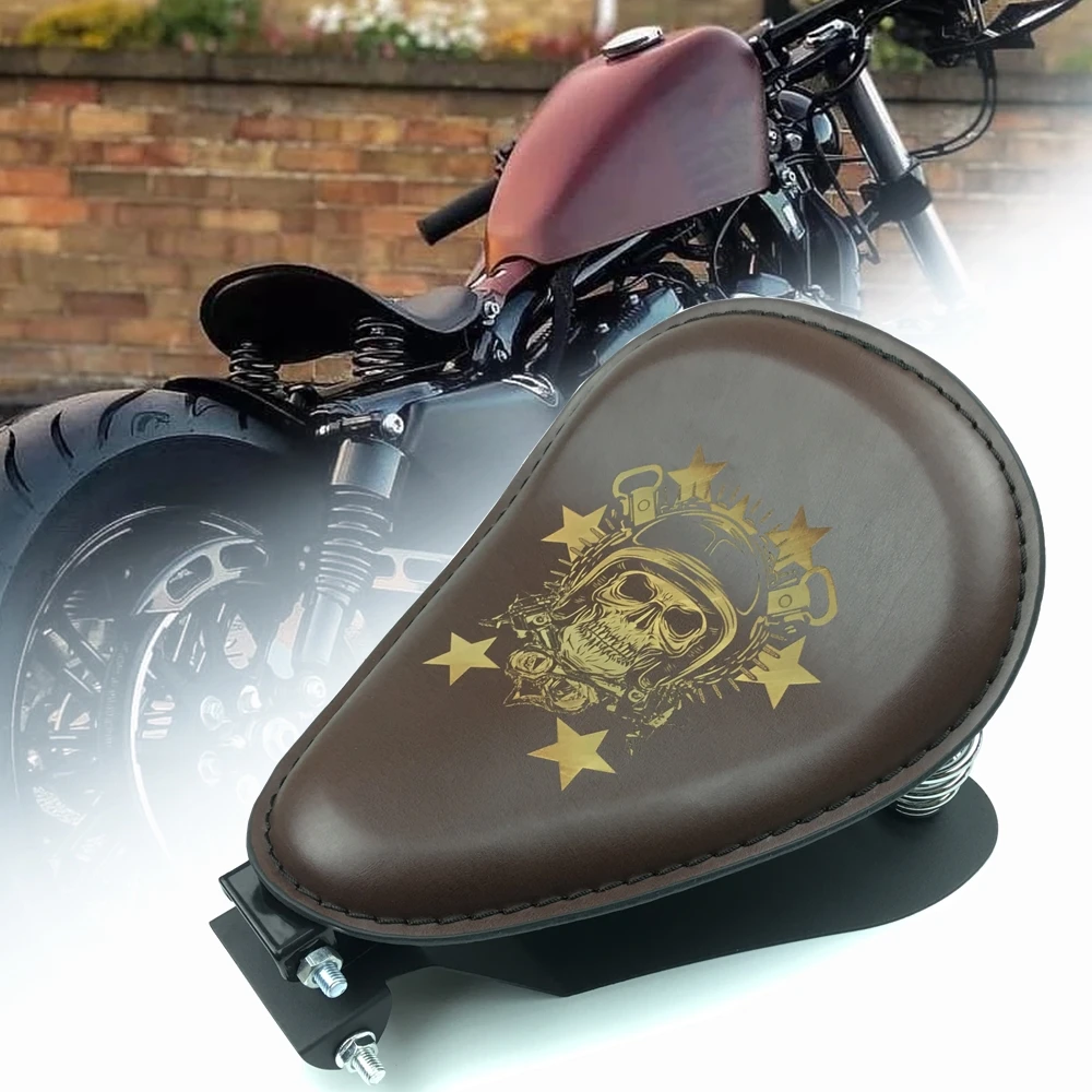 Для Harley Sportster Bobber Chopper 883 XL883L XL883C XLH1200 череп соло Кронштейн сиденья пружинный