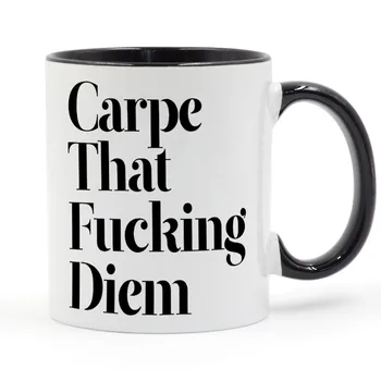 

Carpe Diem Coffee or Tea Mug Ceramic Cup Gifts 11oz
