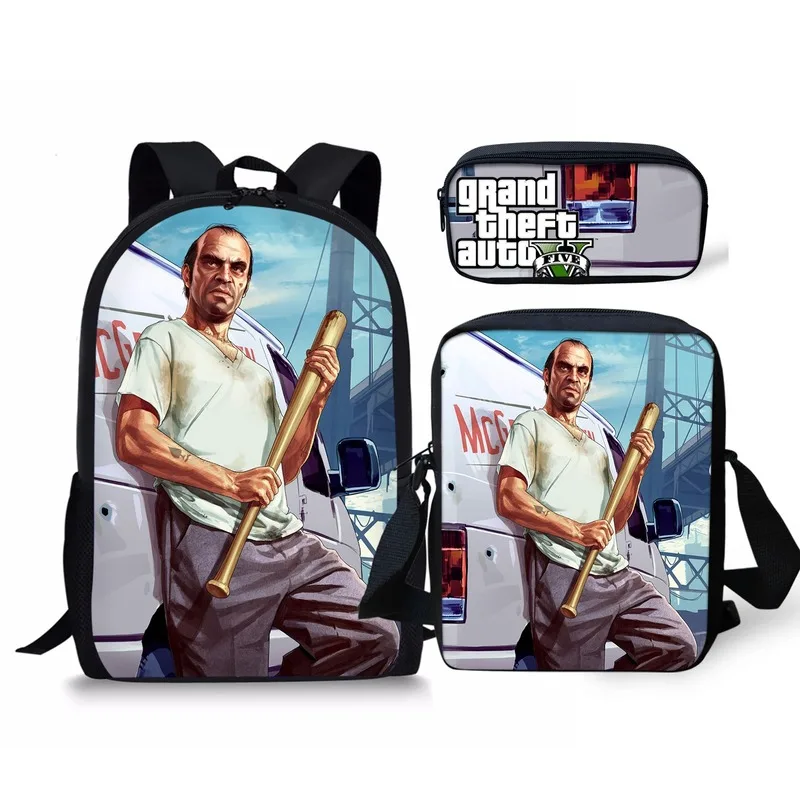 Игры, GTA 5, школьный ранец с принтом, персональный узор, сумки для книг, школьный рюкзак для подростков, Детский рюкзак на заказ, Mochila