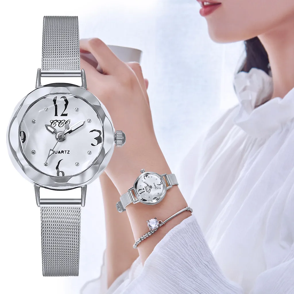 

CCQ Women's Watches Watch reloj mujer Clock relogio feminino Quartz Stainless Steel Band Newv Strap Watch Analog Wrist Watch