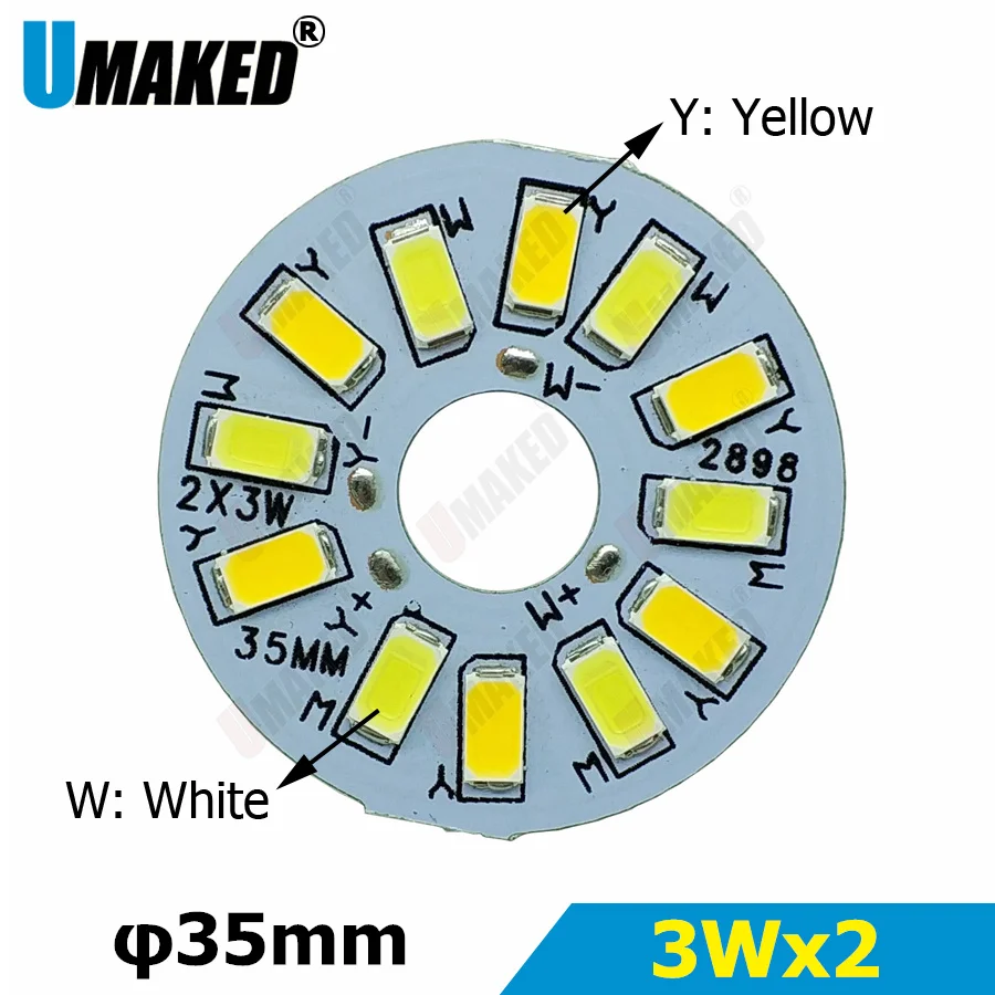 3Wx2 двухцветная СВЕТОДИОДНАЯ панель SMD5730 с тремя режимами освещения светодиодная