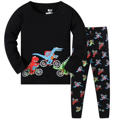 Детские повседневные пижамы, комплект одежды для мальчиков и девочек, комплект одежды для сна с героями мультфильмов, Детские хлопковые Пижамные комплекты из 2 предметов: футболка с длинными рукавами+ штаны - Цвет: Model 23