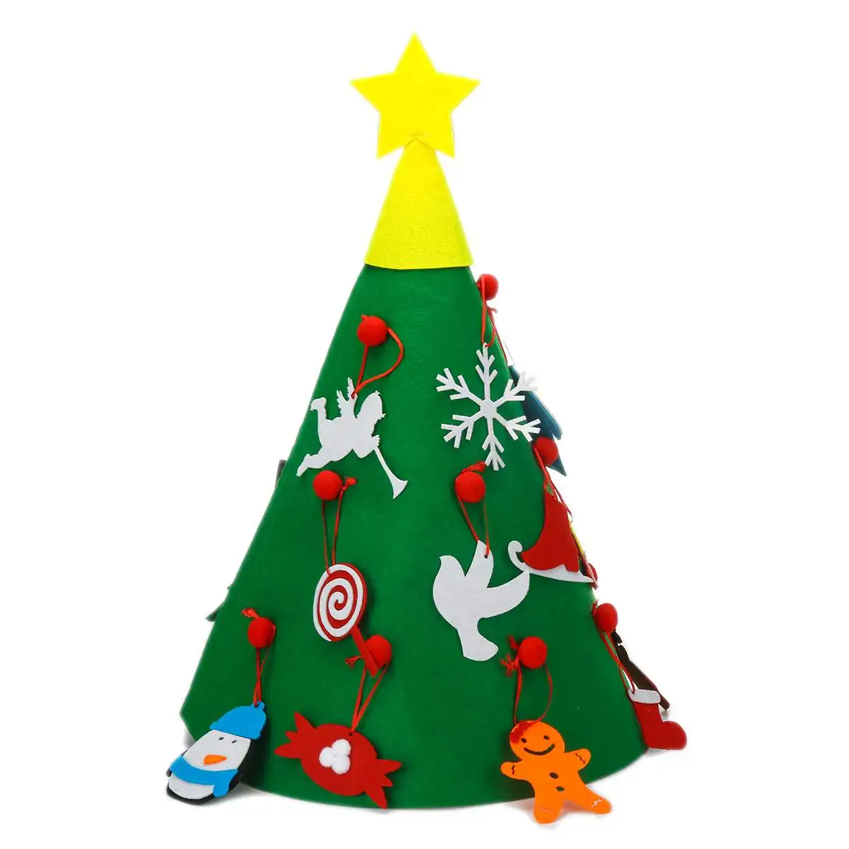 Войлочное украшение "сделай сам" для рождественской елки, снеговика 65 см, домашнее искусственное дерево, Рождественское украшение, Рождественский подарок на год, детские игрушки