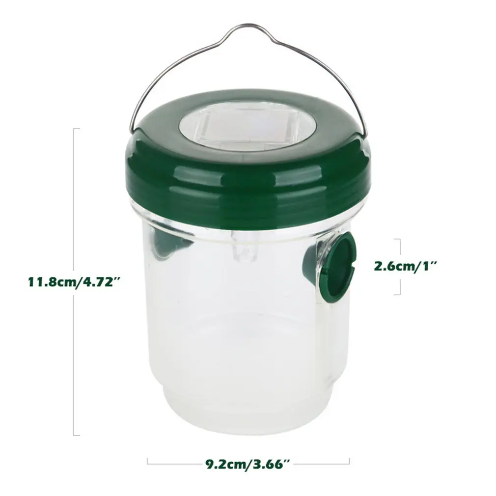 

Durable ABS Transparent Waterproof Garden Fruit Fly Trap Solar Led Bee Trap Insect Wasp Trap For Catching Wasps