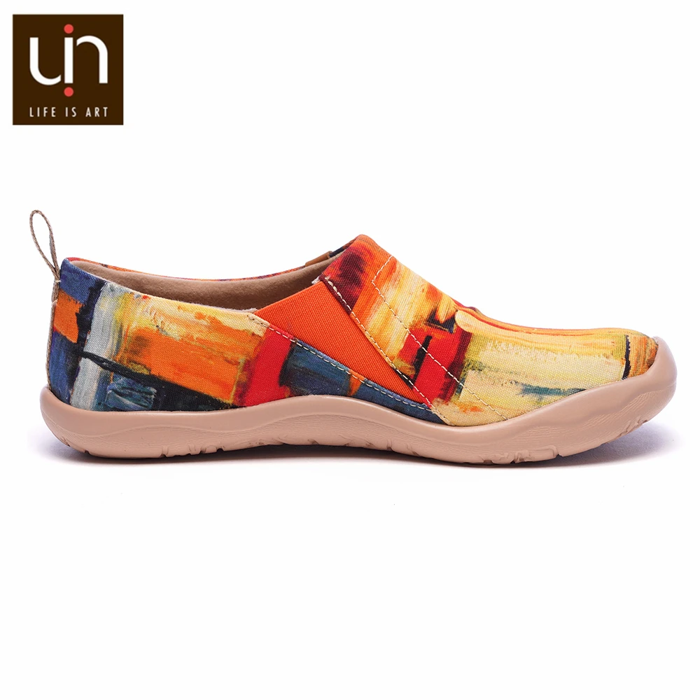 Tanie UIN strefa kolorów malowane kobiety mężczyźni Casual mieszkania oddychające wsuwane mokasyny buty designerskie wyjściowy modny na prezenty świąteczne