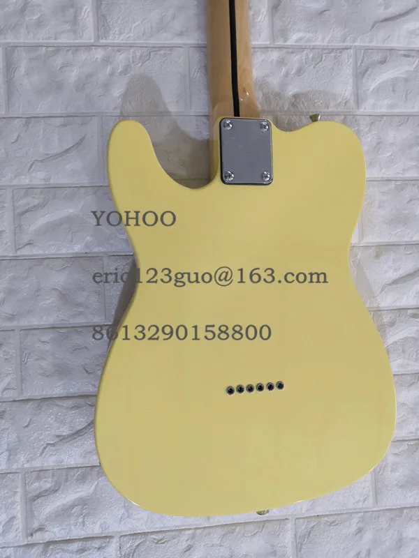 Фабрика на заказ кремовый телр гитара хромированные изделия Белый Pickguard индивидуальные! paypal доступны! T-2