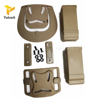 

TOtrait CQC Tactical Double Dual Magazine Mag Pouch Holder Belt Clip Airsoft Magazine Pouch For Glock Hunting Accessories