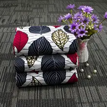 Lychee Life 1 ярд/лот красные листья напечатаны настоящий воск ткань хлопок Анкара африканская ткань для шитья платья Швейное Ремесло «сделай сам»