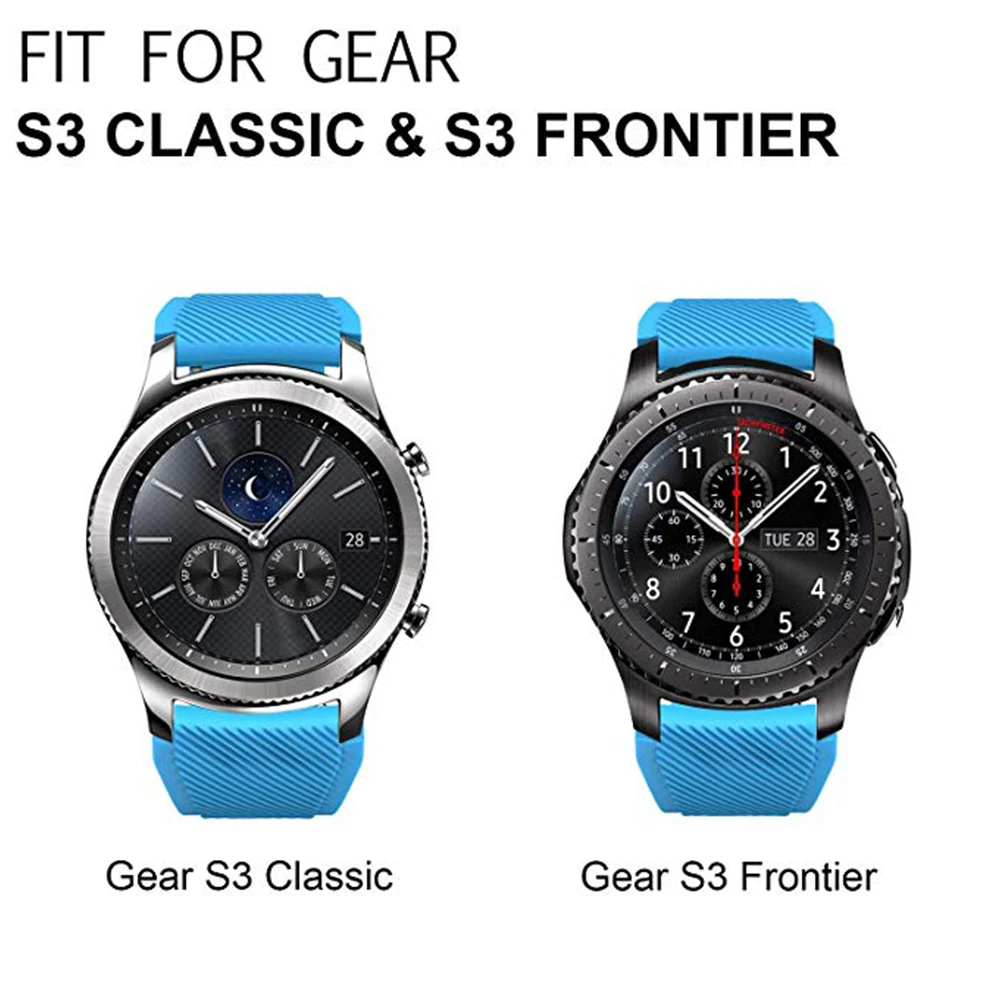 Для samsung Galaxy watch 46 мм ремешок gear s3 frontier 22 мм ремешок для часов мягкий силиконовый ремешок для часов браслет умный ремешок для часов