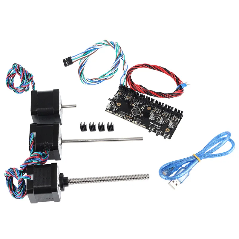 Prusa i3 мульти 5 материалов 2,0 плата MMU2 доска Бесшумная TMC2130+ провод сигнала питания+ шаговый свинцовый винт комплект двигателей для 3d принтера