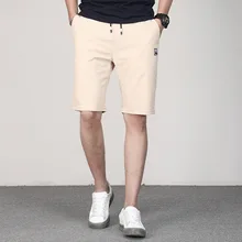 Повседневные летние шорты мужские хаки до колен пляжные повседневные мужские шорты большого размера