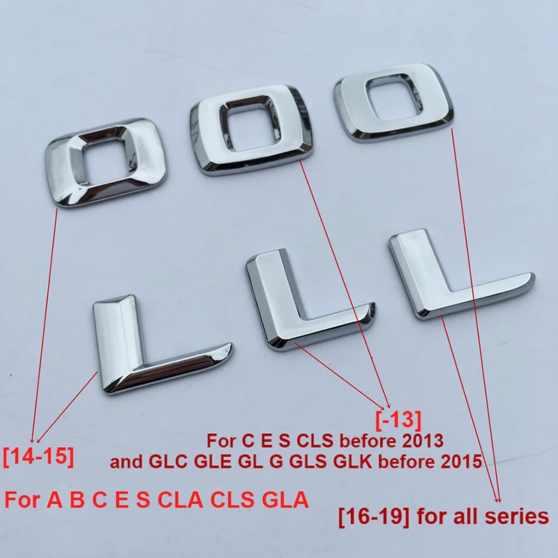 Хромированная эмблема с буквенным номером для Mercedes Benz A C E S CLA CLE CLS GLA GLC GLE GLS
