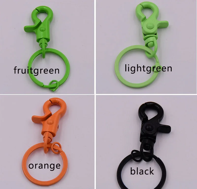 other color tell me 5/10 шт. 43*30 мм специальные внутренние подкладки для конфеты брелок Кольца для пряжки-хомут с круглым воротником для мальчиков и девочек ключница Разделение кольца собака пряжки крюк с защелкой с застёжкой "Лобстер" аксессуары «сделай сам» - Цвет: other color tell me