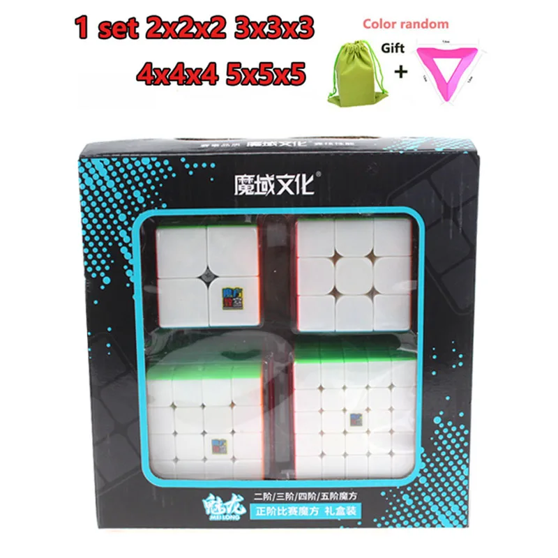 Moyu MofangJiaoshi, 2x2, 3x3, 4x4, 5x5, набор магических кубиков для соревнований, 4 шт., кубики-пазлы для детей