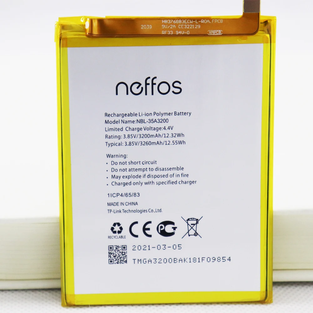 

5pcs/lot Original 3260mAh NBL-35A3200 Battery For TP-link Neffos N1 TP908A Mobile Phone