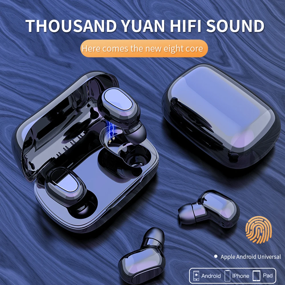 DUSH Earphones Wireless headphones Bluetooth Earphone TWS Earbuds 5 0 Blutooth EarPhones LED Display For iOS Android iPhone