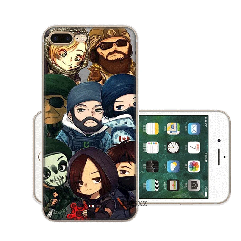 Чехол для мобильного телефона iPhone 11 Pro X XR XS Max 5 5S SE 6 6S 7 8 Plus жесткий чехол Rainbow Six Siege 6 - Цвет: H4