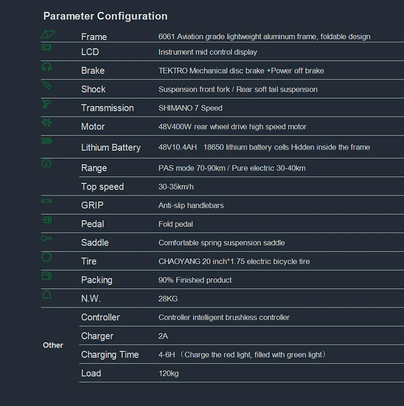 Perfect 20inch Electric bicycle 48V  electric mountain bike smart assist hybrid ebike  range 40-60km ebike 17