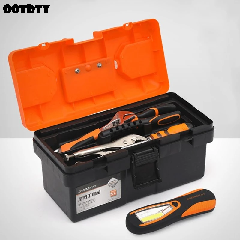 

12" 14" 17" 20" Large Household Electrician Tool Box Auto Car Repair Maintenance Thicken Toolbox Multifunctional