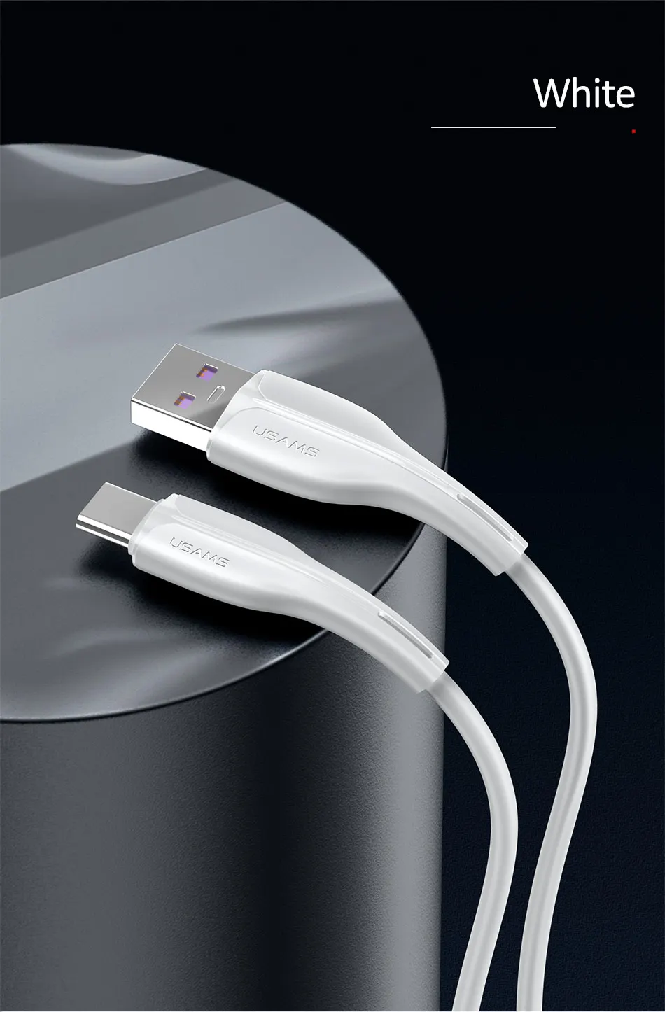 USAMS 5A usb type-C кабель для samsung huawei P30 Pro USB C мобильный телефон Быстрая зарядка зарядный кабель провод для Xiaomi type-C линия
