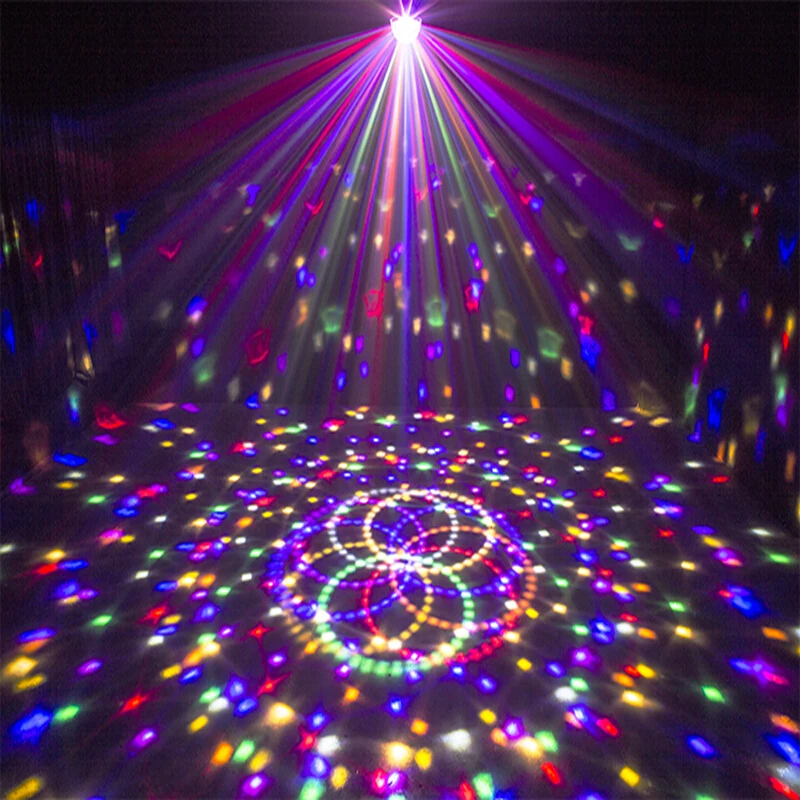 Vioce управление MP3 диско шар вечерние DJ огни Bluetooth 6 Вт RGB светодиодный сценический эффект свет лазерный стробоскоп свет для Рождества Рождество свет