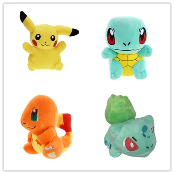 

4Pcs/Set Squirtle Bulbasaur Charmander Plush Doll EX GX Cartoon Figure Stuffed Animal Kids Toys 12-18 CM