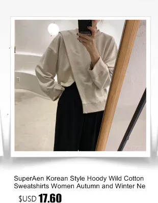 SuperAen/корейский стиль, однотонное женское платье, хлопковое повседневное женское платье с длинными рукавами, осенняя Новинка, женская одежда